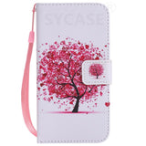 SYCASE For Samsung J3 J5 J7 2017 J330 J530 J7pro Flip Case Painted Card Wallet Stand Luxury PU Leather Painted Cartoon Phone Bag