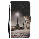 SYCASE For Samsung J3 J5 J7 2017 J330 J530 J7pro Flip Case Painted Card Wallet Stand Luxury PU Leather Painted Cartoon Phone Bag