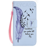SYCASE For Samsung J3 J5 J7 2017 J330 J530 J7pro Flip Case Painted Card Wallet Stand Luxury PU Leather Painted Cartoon Phone Bag