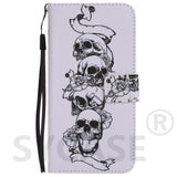 SYCASE For Samsung J3 J5 J7 2017 J330 J530 J7pro Flip Case Painted Card Wallet Stand Luxury PU Leather Painted Cartoon Phone Bag
