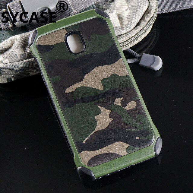 SYCASE For Samsung J5 J7 J3 2017 EU case Military Army Camo Design Armor TPU Hybrid Rugged Camouflage Case J330 J730 back cover