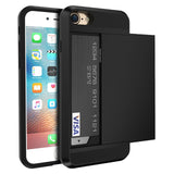 SYCASE For Samsung Note 9 8 5 4 3 Hybrid Case Slide Card Slot Holder Hybrid Soft Silicone Hard Plastic Armor Back Cover case