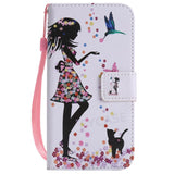 SYCASE For Samsung S3 4 5 6 S7 edge S8 S9 plus Flip Case Painted Card Wallet Stand Luxury PU Leather Painted Cartoon Phone Bag