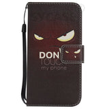 SYCASE For Samsung S3 4 5 6 S7 edge S8 S9 plus Flip Case Painted Card Wallet Stand Luxury PU Leather Painted Cartoon Phone Bag