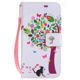 SYCASE For Samsung S3 4 5 6 S7 edge S8 S9 plus Flip Case Painted Card Wallet Stand Luxury PU Leather Painted Cartoon Phone Bag
