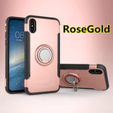 SYCASE For Samsung S7 edge S8 S9 Plus Note9 8 C8 A6 PlusHybrid Silicone PC Rugged Armor with Metal Finger Ring Holder phone case