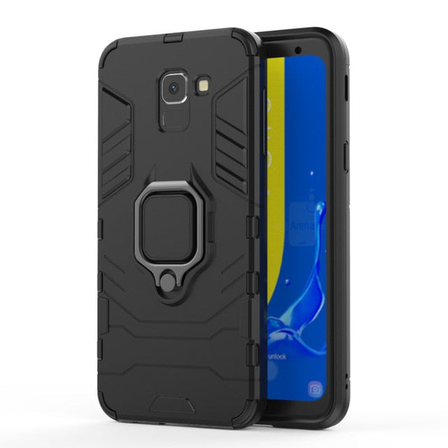 SYCASE For Samsung S8 S9 Plus Note9 J4 J6 prime A5 A7 A8 Plus A9 2018 iron man Black panther phone case bracket ring back cover