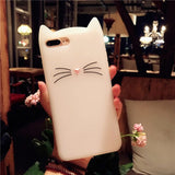 SYCASE For Xiaomi 4 5 6 5X 5S Max 2 Redmi 4X 4A Note 3 4 4X 5A Beard Cat Ear Soft Silicone Mobile Phone Case