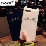 SYCASE For Xiaomi 4 5 6 5X 5S Max 2 Redmi 4X 4A Note 3 4 4X 5A Beard Cat Ear Soft Silicone Mobile Phone Case