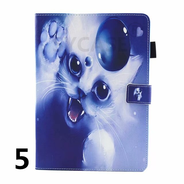 SYCASE For iPad 6 Air2 Case Cartoon Unicorn Cover For iPad 5 Air Case Multi-Function Painted Flamingo Cat All-Inclusive Cover