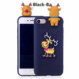 SYCASE For iPhone X Xs XR XS Max 6 Plus Christmas Gift TPU Shell For iPhone 5 5S 6s Plus 7 8 Plus Santa Claus Elk Silicone Case