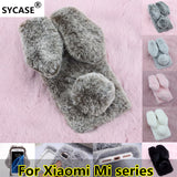 SYCASE For xiaomi Mi 5 6 8 SE Plus 5X 6X Max 2 3 Mix2S A2Winter Cute Rabbit Furry phone case All Inclusive Drop Protection Cover