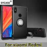 SYCASE For xiaomi Redmi 4A 4X Note4 X 4 prime 5 Plus 3S Hybrid Silicone PC Rugged Armor with Metal Finger Ring Holder phone case