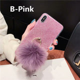 SYCASE Glitter Ring Bracket shell For Huawei Mate 8 9 Pro Mate 10 20 Lite Mate20Pro Mate7 case hairball leopard bowknot Cover Ms