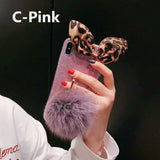 SYCASE Glitter Ring Bracket shell For Redmi Note 2 3 Note 4X 4 Note 5A case hairball leopard bowknot Cover For Redmi Note 5Pro 6