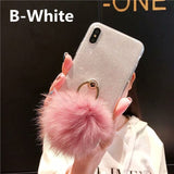 SYCASE Glitter Ring Bracket shell For Redmi Note 2 3 Note 4X 4 Note 5A case hairball leopard bowknot Cover For Redmi Note 5Pro 6