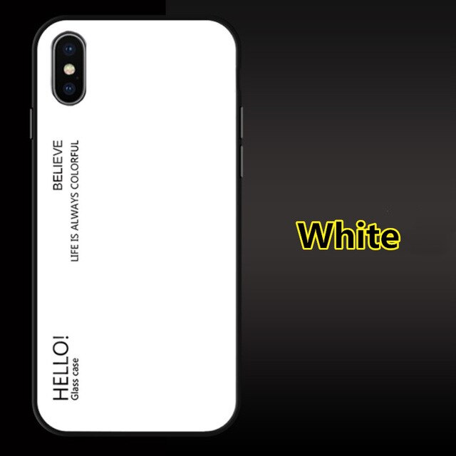 SYCASE Gradient Tempered Glass phone case For Huawei mate10 20 Lite Nova 3E 3i enjoy7S Y5 2018 case rainbow Aurora back cover