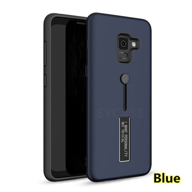 SYCASE Invisible Bracket Phone Case For Samsung J1ace J2 J3 J4 J5 J6 J7 2016 2017 prime Pro case Hybrid Kickstand back Cover