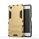 SYCASE Iron Man Phone Sets Cover Housing For Sony XPeria XA XZ XA1 XZ1 Shockproof Back Cover 3D Phone Cases 3in1 TPU+PC+Stand
