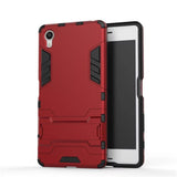 SYCASE Iron Man Phone Sets Cover Housing For Sony XPeria XA XZ XA1 XZ1 Shockproof Back Cover 3D Phone Cases 3in1 TPU+PC+Stand