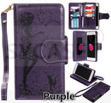 SYCASE Lady Phone case For Samsung note8 S3 S4 S5 S6 edge S7 edge S8 plus with Mirror frame 9 cards wallet flip Leather cover