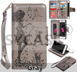 SYCASE Lady Phone case For iPhone X 5 5S SE 6 6S plus 7 plus 8 plus with Mirror frame 9 cards wallet flip Leather cover