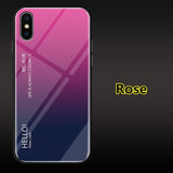 SYCASE Letter Gradient Tempered Glass phone case For Huawei P9 P10 P20 Lite Plus Pro cases cute rainbow Aurora back cover shell