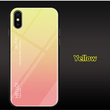 SYCASE Letter Gradient Tempered Glass phone case For Huawei P9 P10 P20 Lite Plus Pro cases cute rainbow Aurora back cover shell