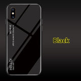 SYCASE Letter Gradient Tempered Glass phone case For Huawei P9 P10 P20 Lite Plus Pro cases cute rainbow Aurora back cover shell
