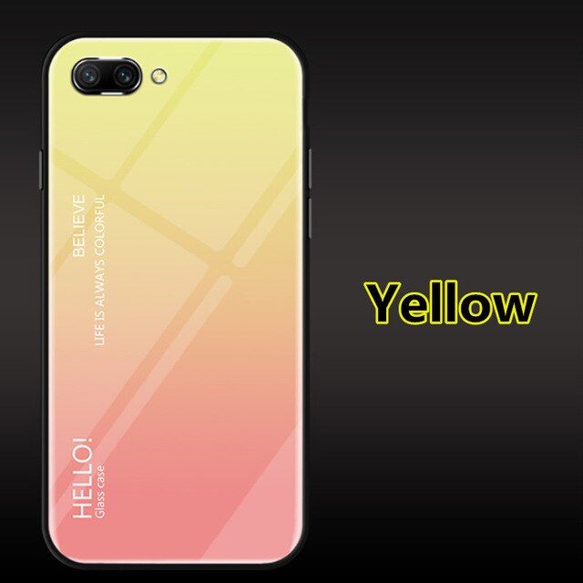 SYCASE Letter Gradient Tempered Glass phone case For OPPO R9 R11 R11S Plus case cute rainbow Aurora back cover shell