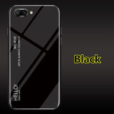 SYCASE Letter Gradient Tempered Glass phone case For OPPO R9 R11 R11S Plus case cute rainbow Aurora back cover shell