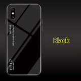 SYCASE Letter Gradient Tempered Glass phone case For Xiaomi Redmi Note 4 4X 5A 5Pro 6 case cute rainbow Aurora back cover shell