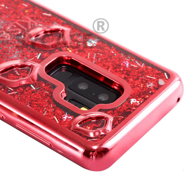SYCASE Lips Dynamic Liquid Quicksand Cover For Samsung Galaxy S8 Plus S9 Plus Case Transparent For Samsung S7 Edge Soft Coque