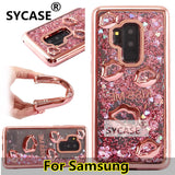 SYCASE Lips Dynamic Liquid Quicksand Cover For Samsung Galaxy S8 Plus S9 Plus Case Transparent For Samsung S7 Edge Soft Coque