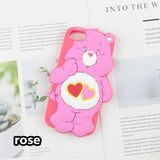 SYCASE Lovely Care Bears Case for iPhone 6 6s 7 8 Plus X Phone Back Silicon Cover case For iPhone 7 Plus Cute phone case