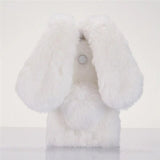 SYCASE Luxury Case For Samsung S5 S6 S6edge S7 edge S8 Plus S9 Plus Rabbit Ear Hair Fluffy Fur Diamond Back Cover Girl Soft Case