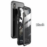 SYCASE Luxury Double sided glass Metal Magnetic Case For iPhone 7 8 Plus X XR Xs Max phone case 360 Full Protection Cover
