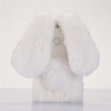 SYCASE Luxury Girl Soft Case For iPhone X XR Xs Max 5 5S SE 6 6S 7 8 Plus case Rabbit Ear Hair Fluffy Fur Diamond Back Cover
