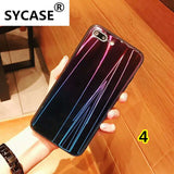 SYCASE Luxury Glitter Phone Case For Huawei P20 Lite P20Pro Honor 10 Gradient Aurora Glass Mobile Shell New Laser shell cover