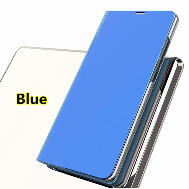 SYCASE Luxury Mirror Clear View Smart Case For iPhone X XR Xs Max Case Intelligent Sleep Protective Flip Case