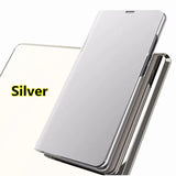 SYCASE Luxury Mirror Clear View Smart For Samsung J3 2018 J7 2018 Case Intelligent Sleep Protective Flip Case