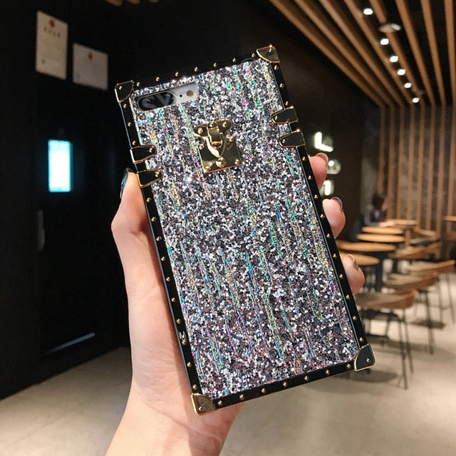 SYCASE Luxury Sequins Glitter For BBK vivo X9 X9s X20 Plus X21i Nex X21 UD X23 Y66 Y67 Y75 Y79 Y85 square Drop Protection cover