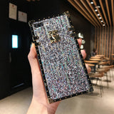 SYCASE Luxury Sequins Powder For Samsung Galaxy S8 Plus S9Plus Case Fashion square For samsung Note8 Note9 Drop Protection Cover