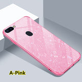 SYCASE Luxury Shell pattern Tempered Glass Border diamond Phone Case For OPPO R7S R9 R9S R11 R11S Plus R15 Dream R17 Pro case