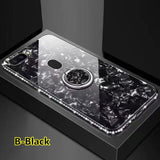 SYCASE Luxury Shell pattern Tempered Glass Border diamond Phone Case For OPPO R7S R9 R9S R11 R11S Plus R15 Dream R17 Pro case
