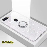 SYCASE Luxury Shell pattern Tempered Glass Border diamond Phone Case For OPPO R7S R9 R9S R11 R11S Plus R15 Dream R17 Pro case
