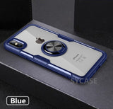 SYCASE Luxury Shockproof Soft Holder Case For iPhone X XR XS Max 6 6S 7 8 Plus case Full Cover Magnetic Ring Bracket Case
