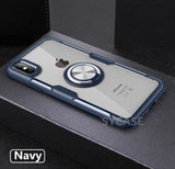 SYCASE Luxury Shockproof Soft Holder Case For iPhone X XR XS Max 6 6S 7 8 Plus case Full Cover Magnetic Ring Bracket Case