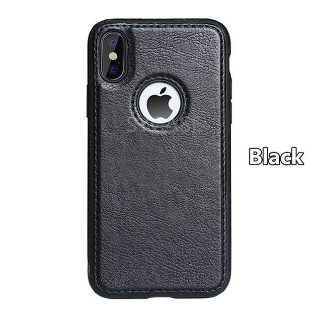 SYCASE Luxury Slim PU Leather Case For iPhone 6 6S 7 8 Plus X XR Xs Max case Ultra Thin Car line skin stitching Phone Case