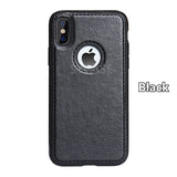 SYCASE Luxury Slim PU Leather Case For iPhone 6 6S 7 8 Plus X XR Xs Max case Ultra Thin Car line skin stitching Phone Case